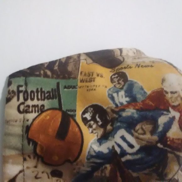 Facemask Football Theme Sports News 3 Ply Handmade - Picture 6 of 7